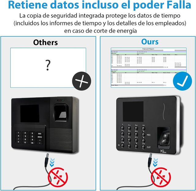 Reloj para fichar biométrico