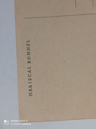 Postal ORIGINAL de Rommel Afrika Korps años 40