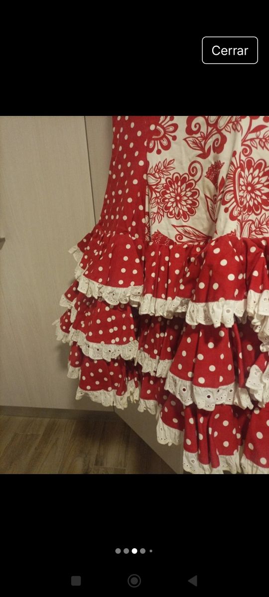 Traje flamenca de la  firma manuela Macías