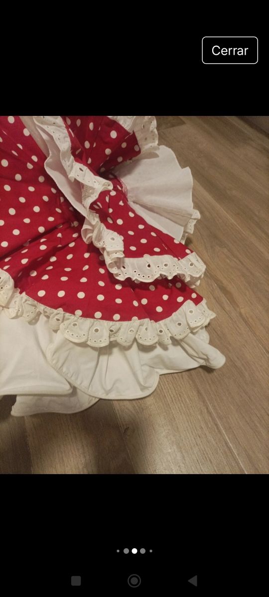 Traje flamenca de la  firma manuela Macías