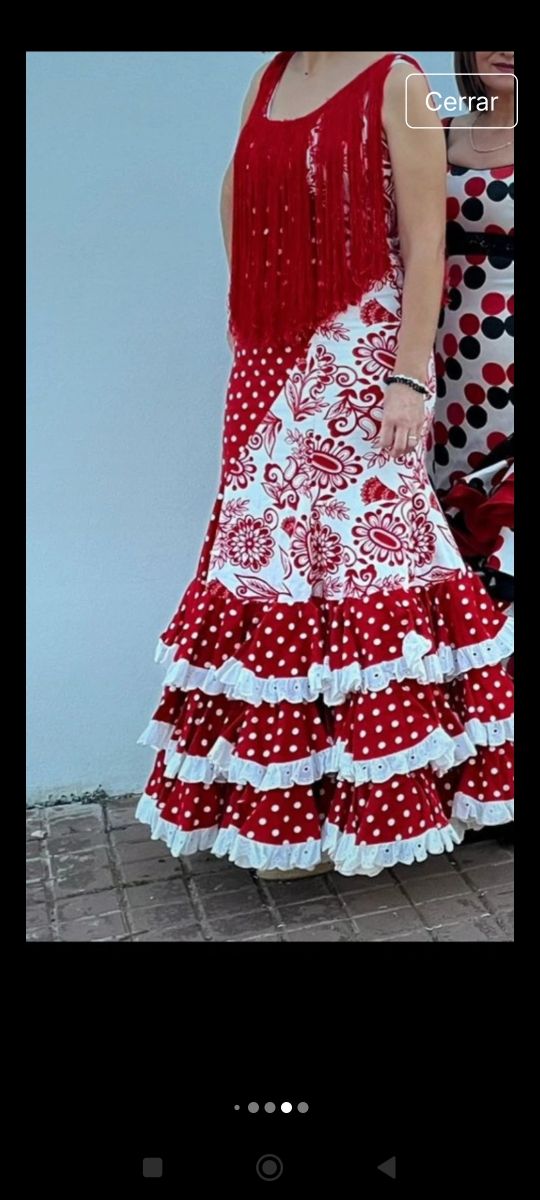 Traje flamenca de la  firma manuela Macías