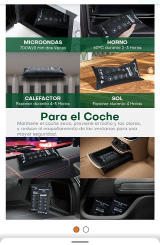 Deumidificatore riutilizzabile per auto e casa