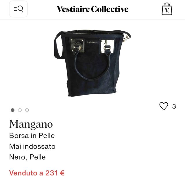 Borsa mangano nera