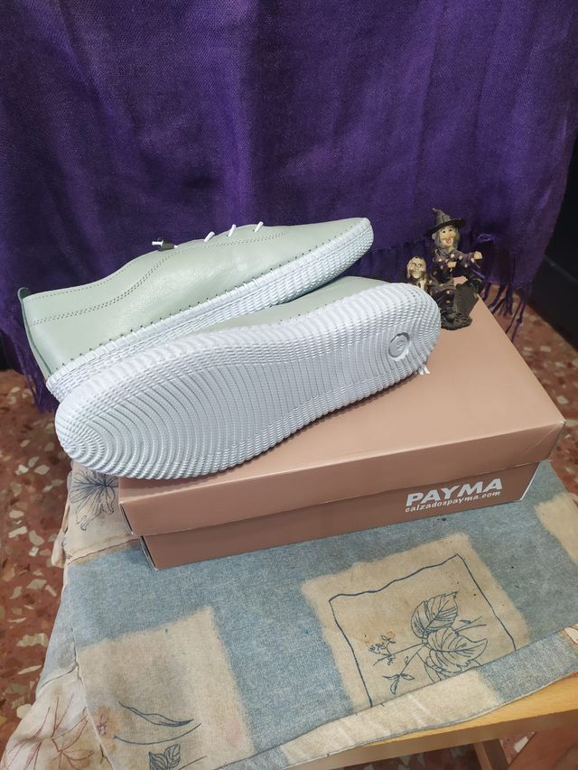 PayMa Zapatillas Mujer todo Piel muy Cómoda No 40