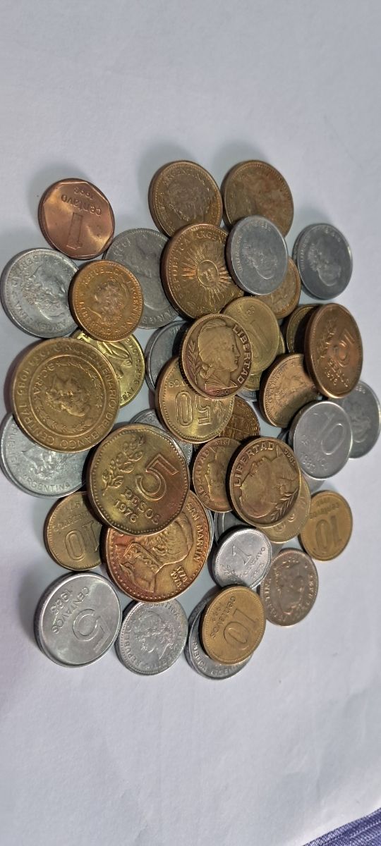 Monedas de argentina.