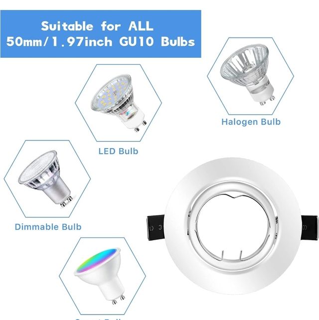 Focos empotrables  G10 blanco 6 unidades