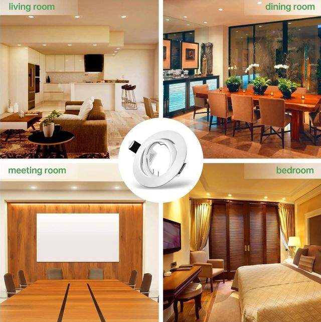 Focos empotrables  G10 blanco 6 unidades