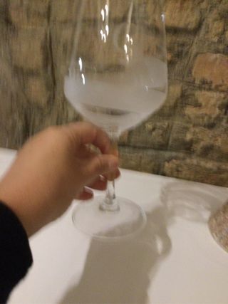 Calice vino con lettera G fatta a Laser