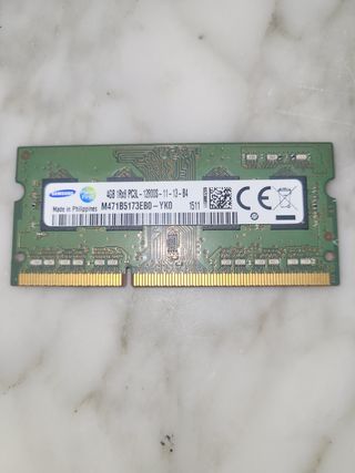 Memoria Ram SODIMM DDR3 4 GB 1600Mhz