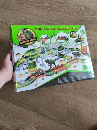 Scalextric de dinosaurio