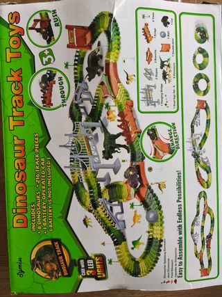 Scalextric de dinosaurio