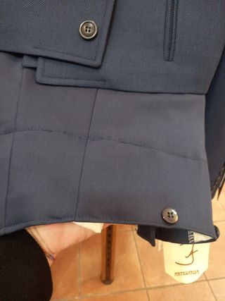 Traje de flamenco ojo de perdiz azul