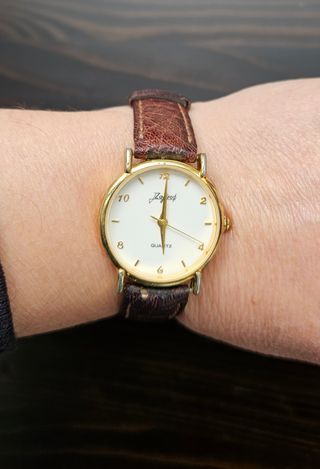 Reloj vintage chapado en oro mujer