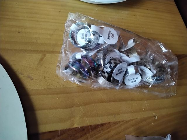 Lote 32 anillos de acero inoxidable