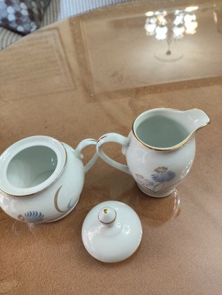 Azucarero y lecchera años 40 Porcelanit 
