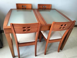 Mesa salon mas 4 sillas
