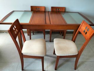 Mesa salon mas 4 sillas