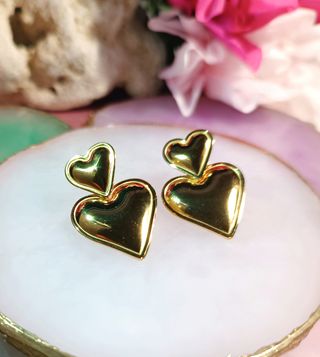 Pendientes chapados en oro 18K