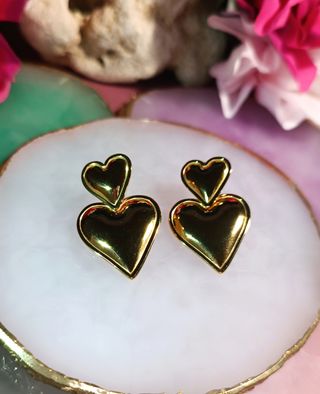 Pendientes chapados en oro 18K