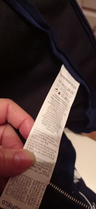 Cazadora tipo terciopelo azul marino