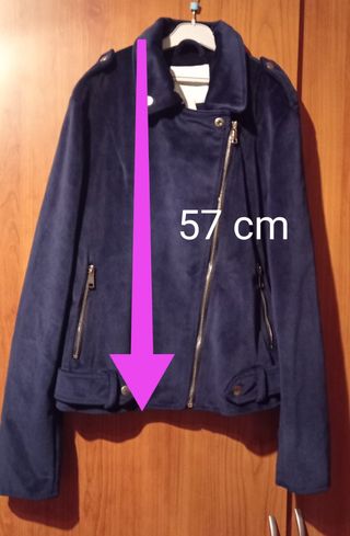 Cazadora tipo terciopelo azul marino