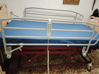 Cama eléctrica con carro elevador 90x190