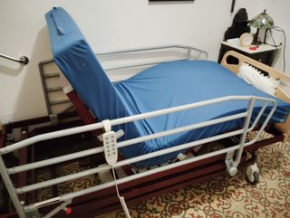 Cama eléctrica con carro elevador 90x190