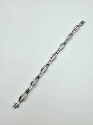 PULSERA DE ORO BLANCO 18K CON DIAMANTES