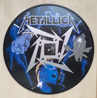Vinile 33 giri da parete omaggio ai Metallica