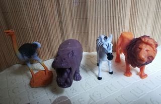 Lote 4 Figuras Realistas Animales Selva