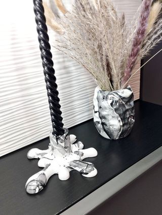 Coppia Set Candeliere Splash e Vaso