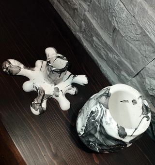 Coppia Set Candeliere Splash e Vaso