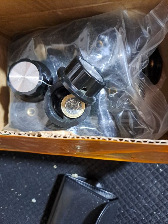 Lote 5 knobs negros perillas 