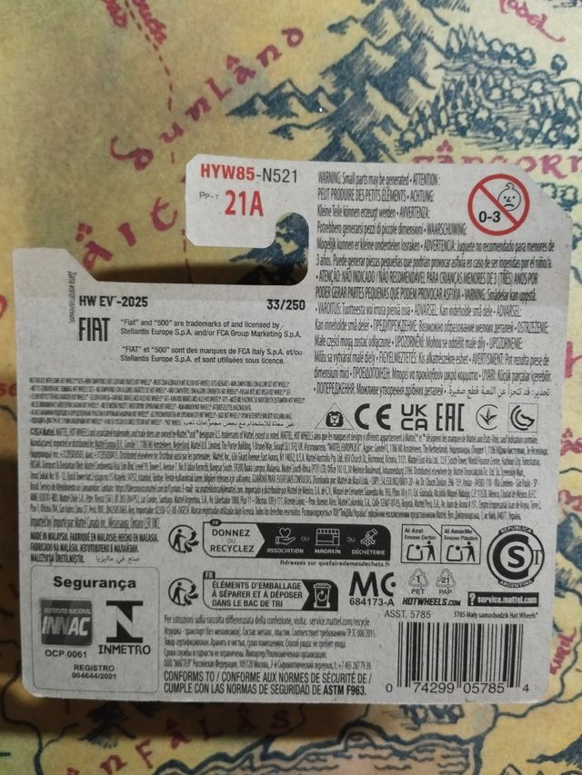 Hot Wheels Fiat 500 Dorado