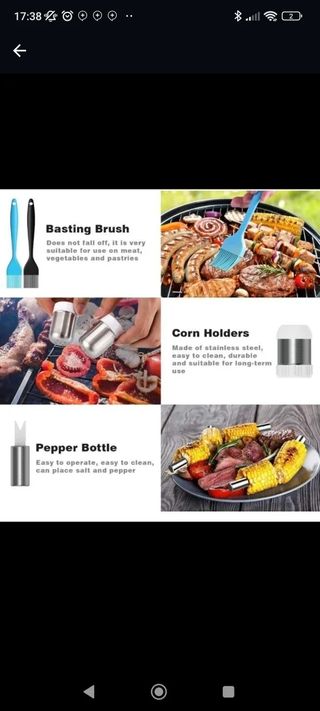 SET BBQ 25pz professionale ACCIAIO