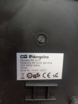 Maquina para hacer perritos Orbegozo