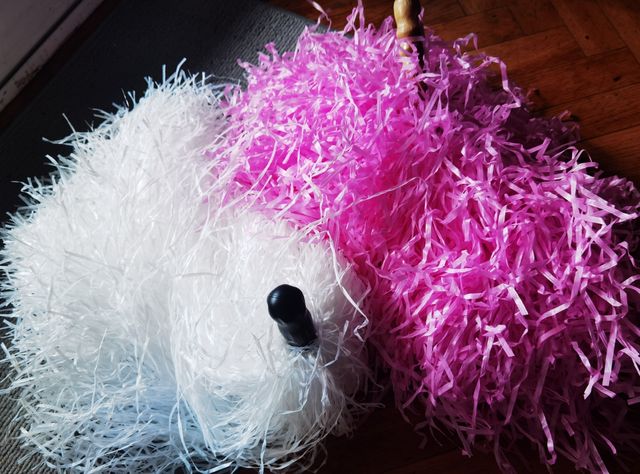 Pompones disfraz animadora