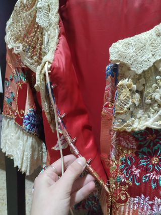 Vestido fallera niña rojo