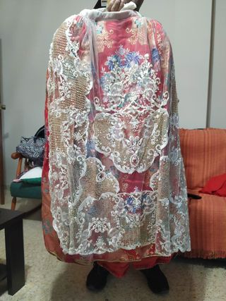 Vestido fallera niña rojo