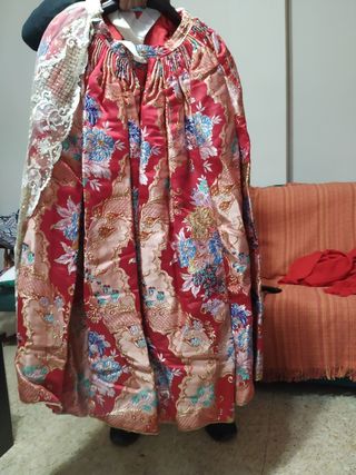 Vestido fallera niña rojo