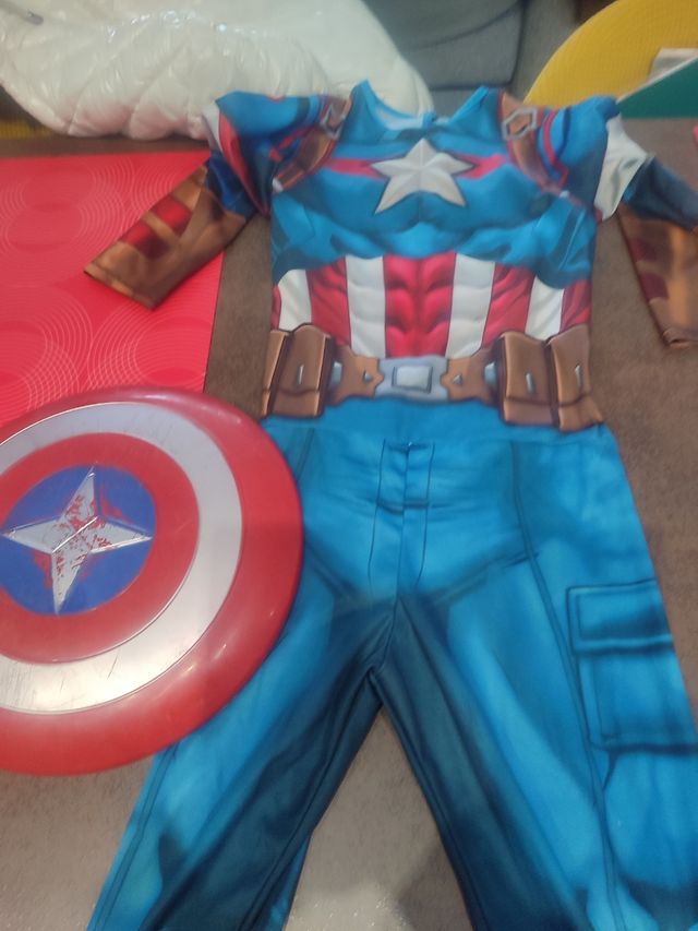 Disfraz capitan america niño, con escudo