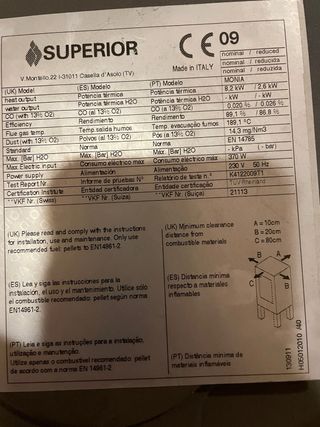 ¡OFERTA! Estufa de peles Superior Monia