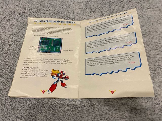 Mega Man X SNES “manual”