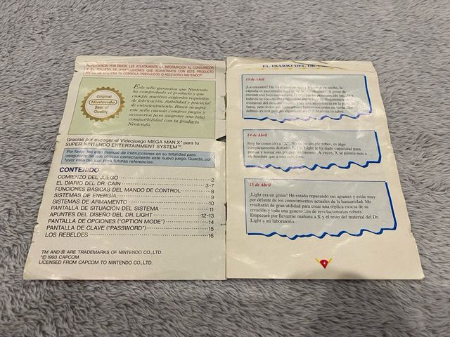 Mega Man X SNES “manual”