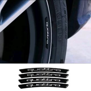 Pack 4 uds. emblemas llantas Audi,logo de Quattro.
