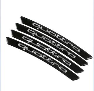 Pack 4 uds. emblemas llantas Audi,logo de Quattro.