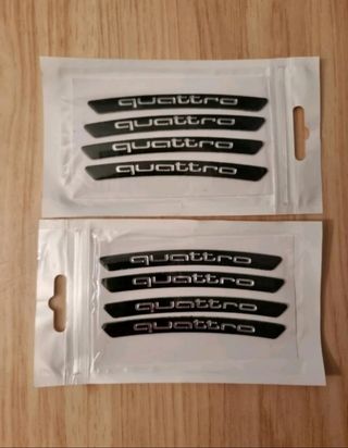 Pack 4 uds. emblemas llantas Audi,logo de Quattro.