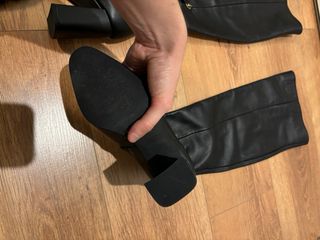 Botas altas piel zara 35