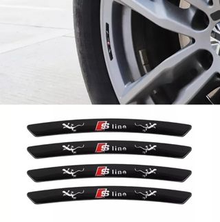 Pack 4 Uds. emblemas llantas Audi,logo de SLine.