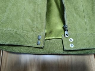 Cazadora de ante verde lima, talla S